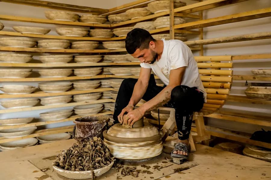 Clay, wheel, glaze